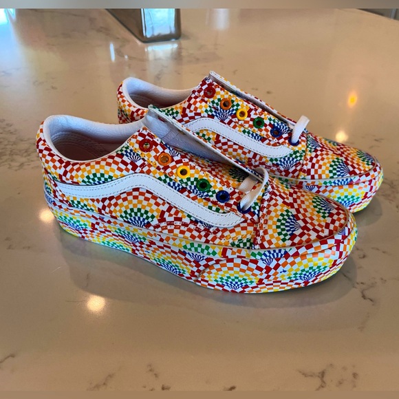 Vans Shoes - Vans Old Skool Platform Pride Sneakers
